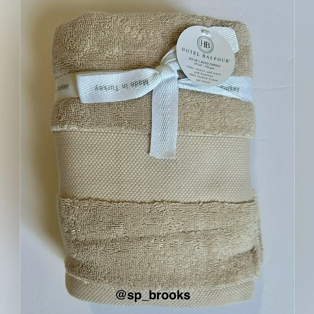 🎁9PC Hotel Balfour Bath Towel Set - Stone - 750 & 805 gsm - Made in Turkey